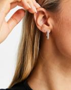 Designb Crystal Huggie Hoop Earrings In Gold Tone