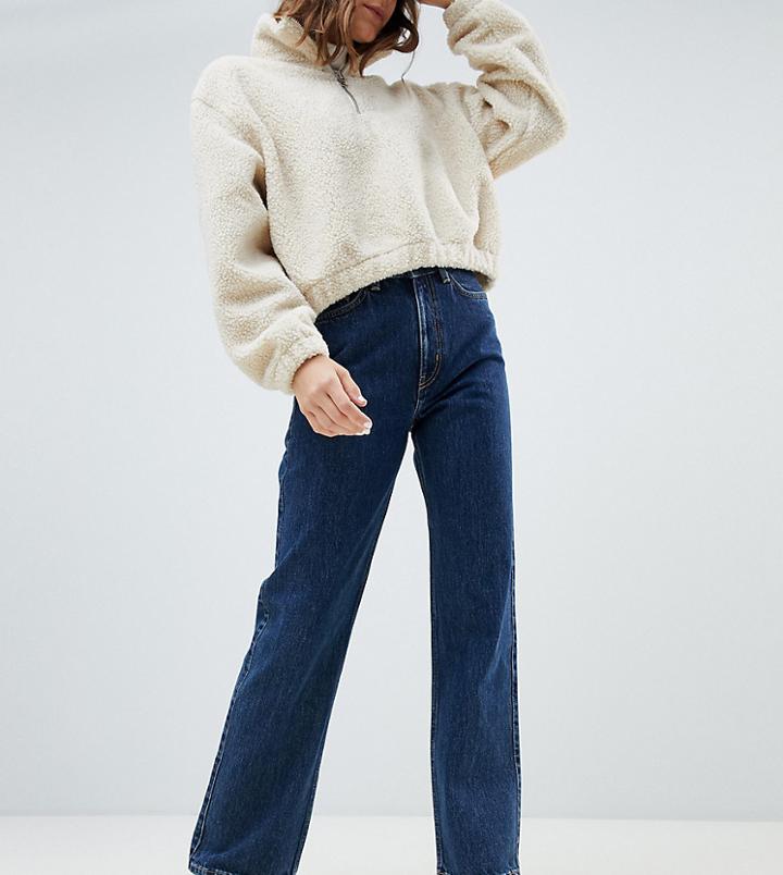 Weekday Row Organic Cotton High Waist Jeans In Win Blue-blues