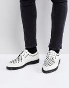 Dr Martens Rousden Studded Creepers In White - White
