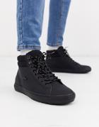 Lacoste Straightset Thermo Hiker Boots In Black