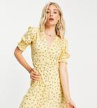 Influence Tall Tea Dress In Yellow Floral