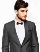 Asos Bow Tie And Pocket Square Pack - Black