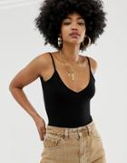Collusion Cami Body In Black - Black