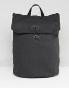 Asos Backpack In Charcoal Melton - Gray