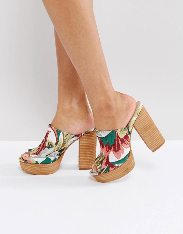 Asos Tribute Act Platform Mules - Multi