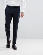 Harry Brown Plain Stretch Slim Suit Pants - Navy