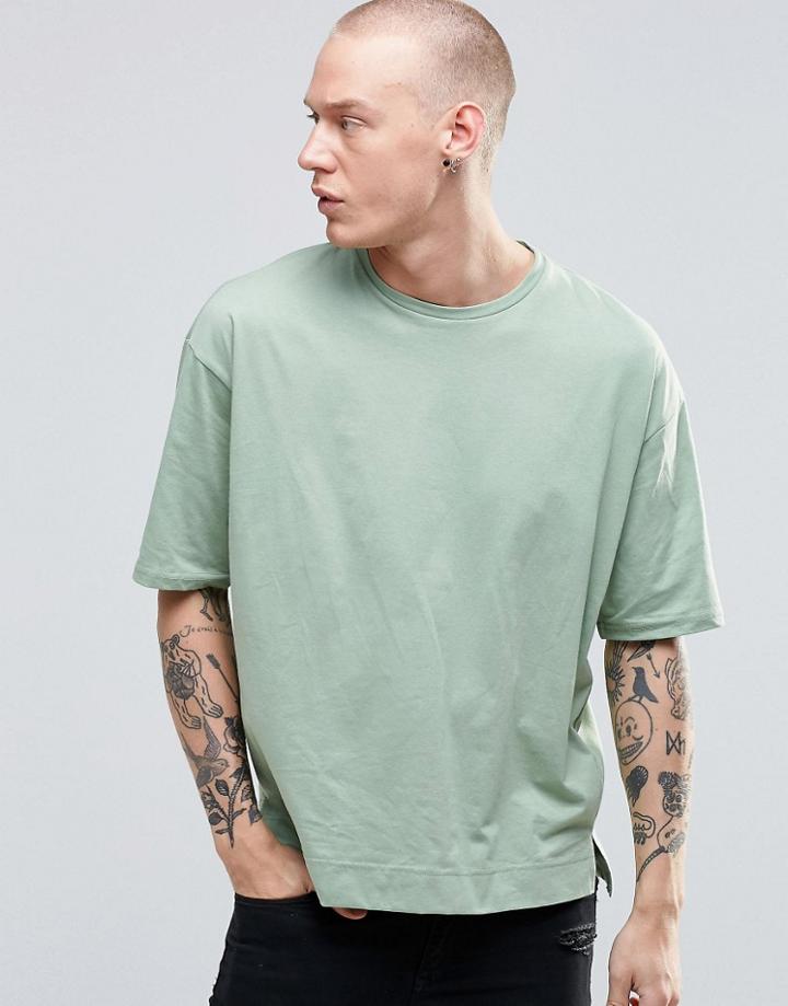 Sixth June Boxy Oversized T-shirt - Khaki