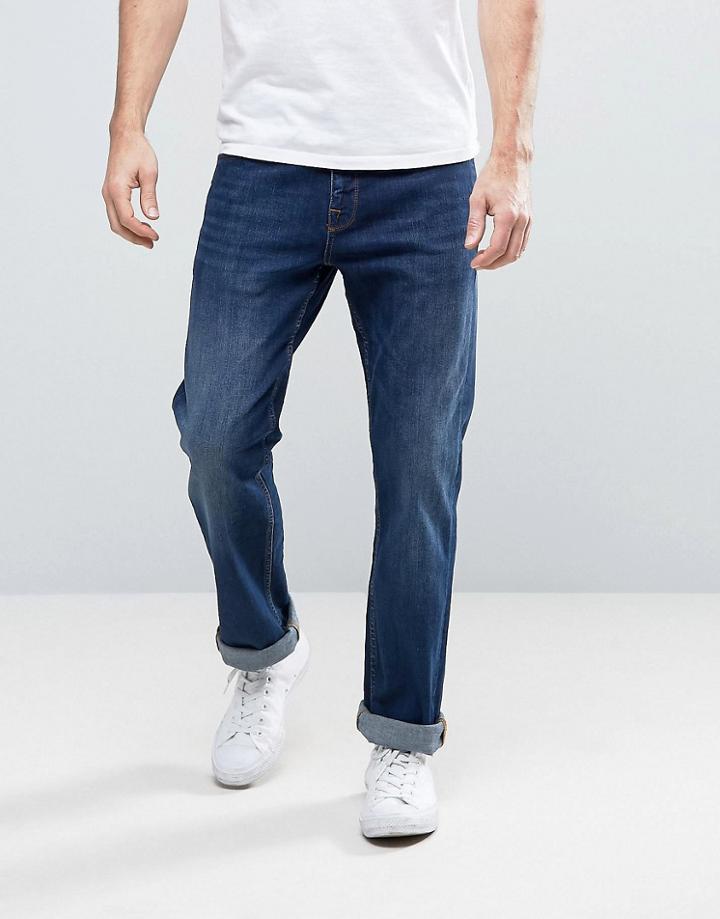 Selected Jeans Slim Fit In Dark Blue - Blue