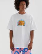Pull & Bear Oversized T-shirt With Mushroom Print In White
