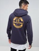 Brixton Soto Hoodie With Back Print - Navy