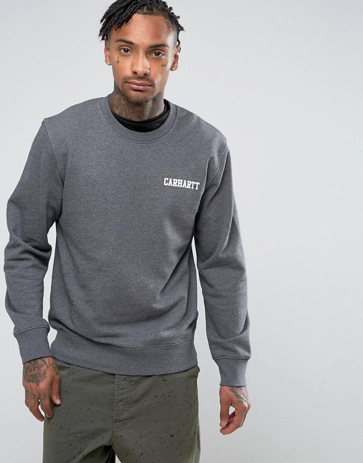 Carhartt Wip College Script Regular Fit Sweatshirt - Gray