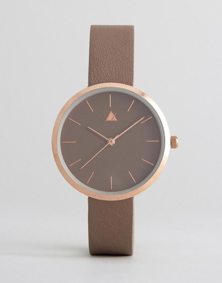 Asos Lifestyle Rose Gold Clean Dial Watch - Multi
