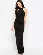 Sistaglam Hayden Maxi Dress Wiith Side Split - Black