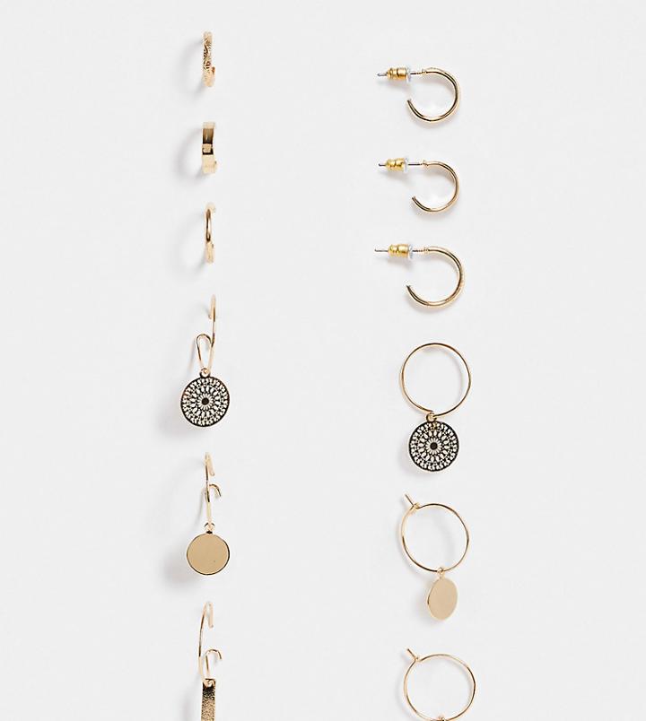 Aldo Calowen Hoop And Huggy Earrings Multipack In Gold