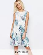 Every Cloud Feather Thistle Print Drop Waist Eliza Dress - Multi