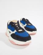 Asos White Suede Sneakers With Chunky Sole - Multi