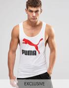 Puma Vintage Vest In Longline Muscle Fit Exclusive To Asos - White