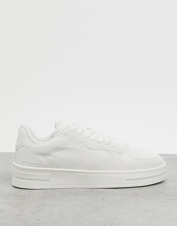 Bershka Sneakers In White With Reflective Detail