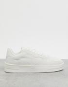 Bershka Sneakers In White With Reflective Detail