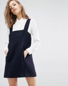 Ba & Sh Lyss Pinafore Dress - Navy