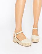 Asos Opal Flatform Shoes - Cream Crochet
