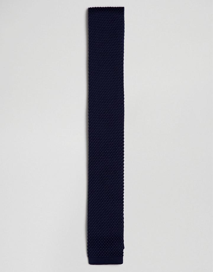 Gianni Feraud Knitted Navy Tie - Navy