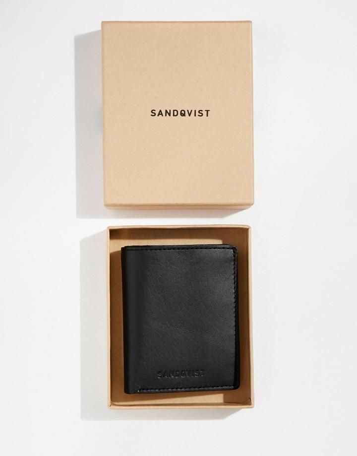 Sandqvist Dow Leather Vertical Wallet - Black