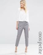 Asos Petite Pant With High Waist - Silver