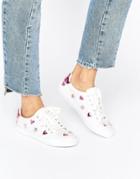 Asos Dea Star Lace Up Sneakers - White