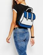 Jumpfrompaper Satchel Backpack In Navy Stripe - Navy