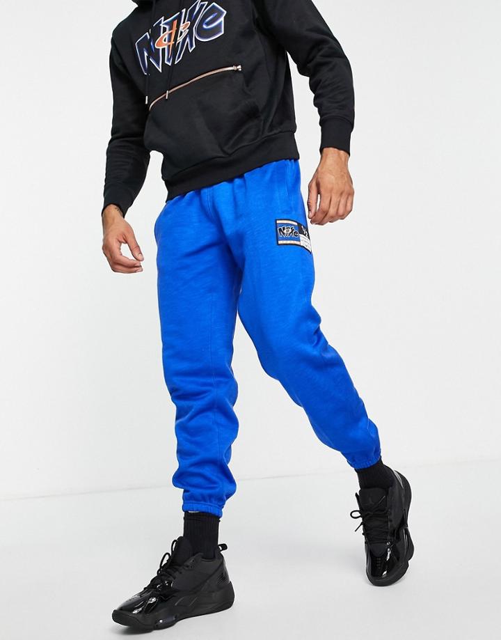 Nike Basketball Dri-fit Standard Issue Lil Penny Cuffed Sweatpants In Blue-blues