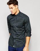 Tommy Hilfiger Large Gingham Check Shirt With Button Down Collar In Regular Fit - Green
