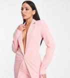 Unique21 Tall Blazer In Dusky Pink