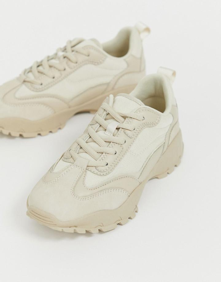 Asos Design Dominic Chunky Sneakers - Beige