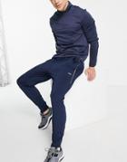 Asos 4505 Running Sweatpants With Reflective Seam Details-navy