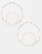 Asos Double Circle Hoop Earrings - Gold