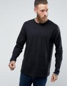 Asos Oversized Long Sleeve T-shirt - Black