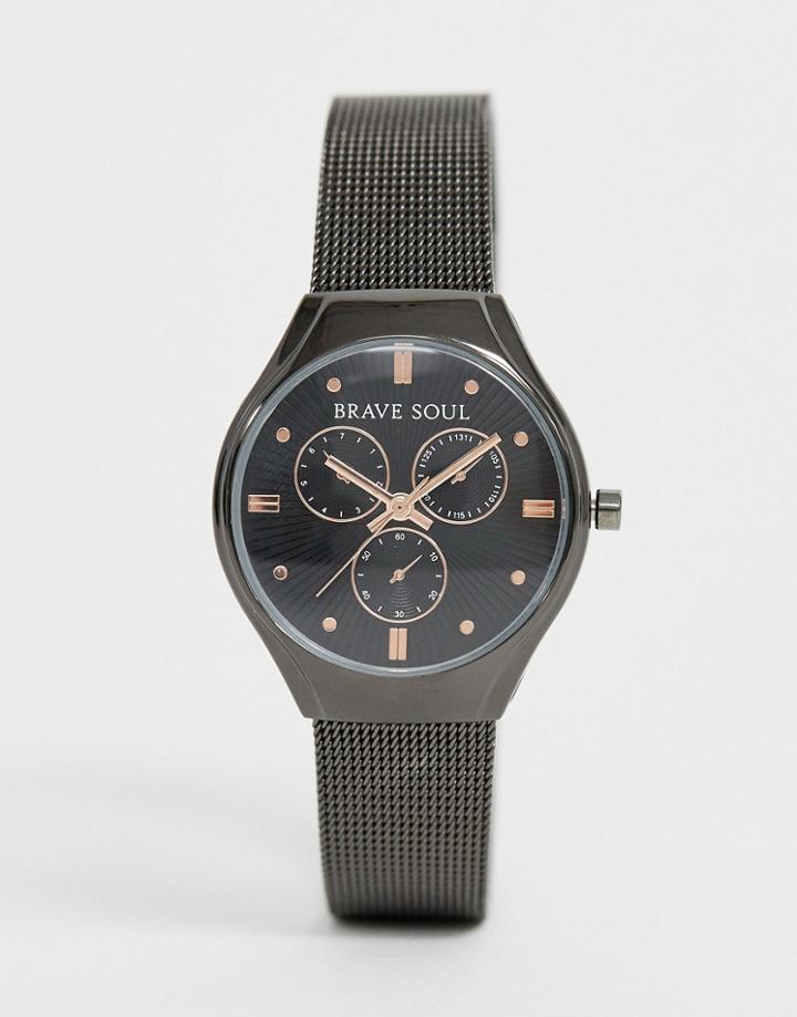 Brave Soul Ladies Chronograph Watch With Black Dial - Black