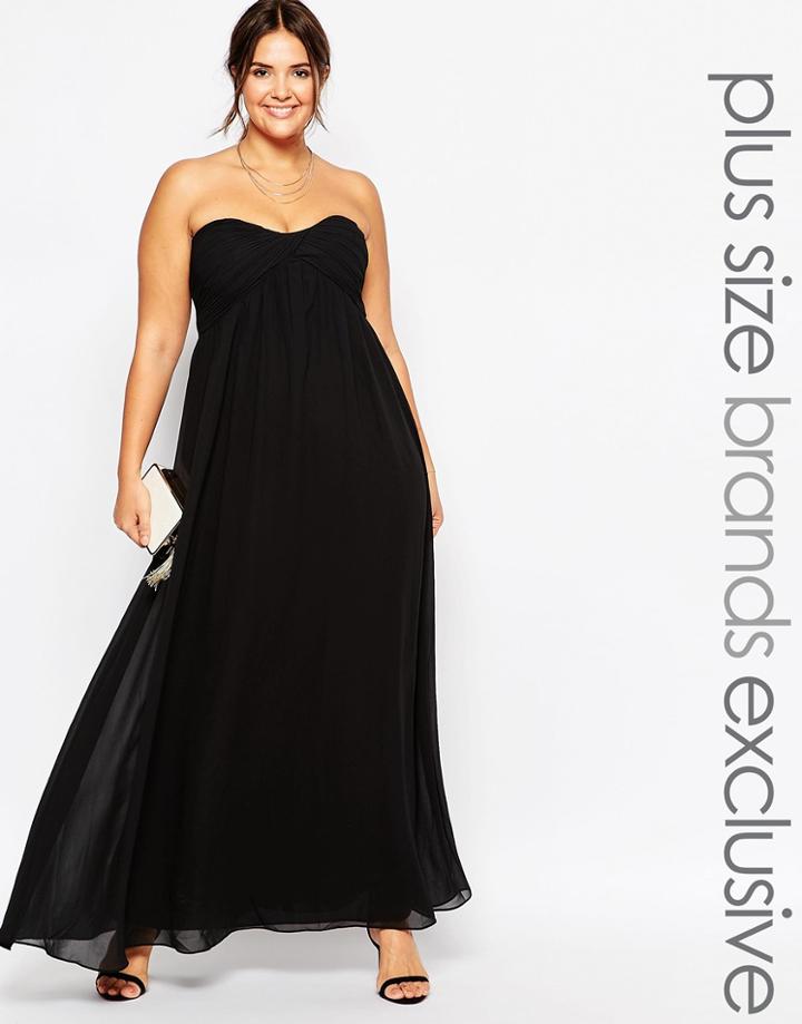 Truly You Bandeau Maxi Dress - Black