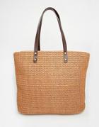 Vero Moda Straw Beach Bag - Tan