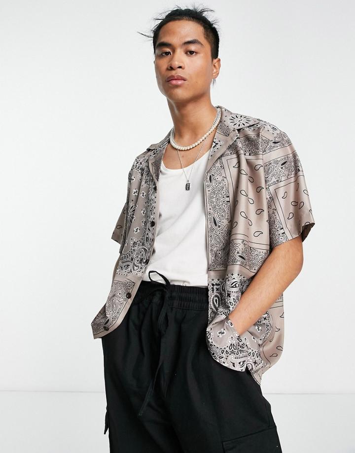 Sixth June Paisley Shirt In Brown