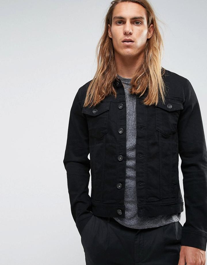 Selected Homme Denim Jacket - Black