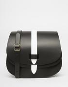 Lost Property Of London Arlington Saddle Bag - Black With White Str