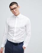 Selected Homme Slim Fit Smart Shirt With Vertical Stripe - White