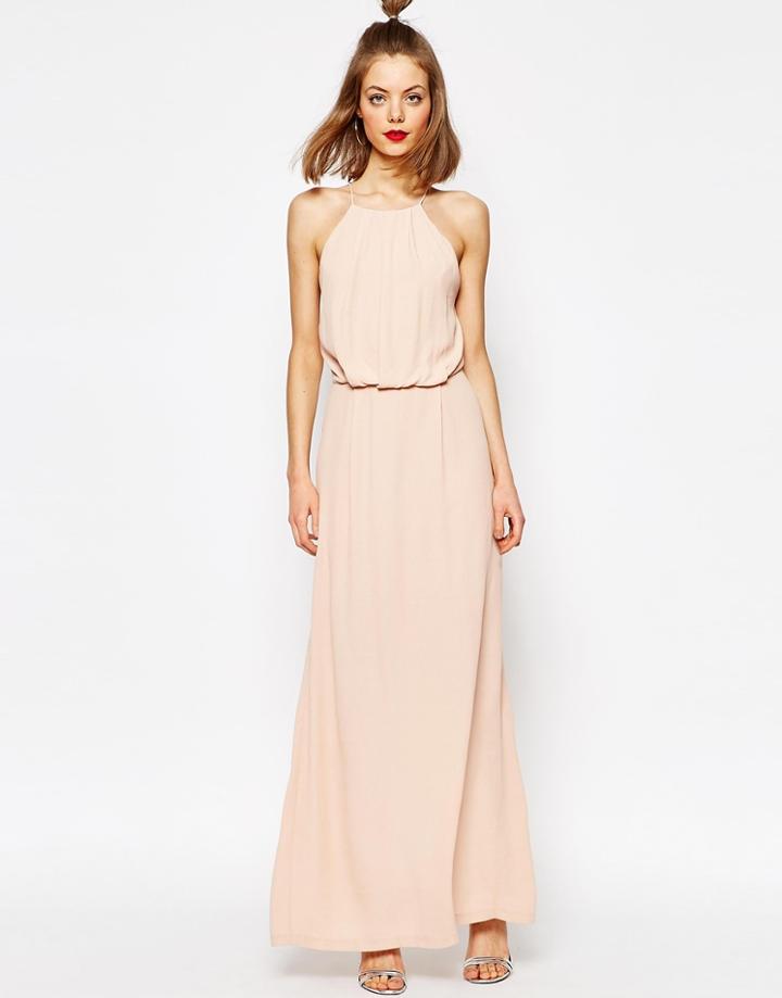 Samsoe & Samsoe Willow Maxi Dress With Lace Inserts - Cameo Rose