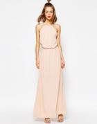 Samsoe & Samsoe Willow Maxi Dress With Lace Inserts - Cameo Rose