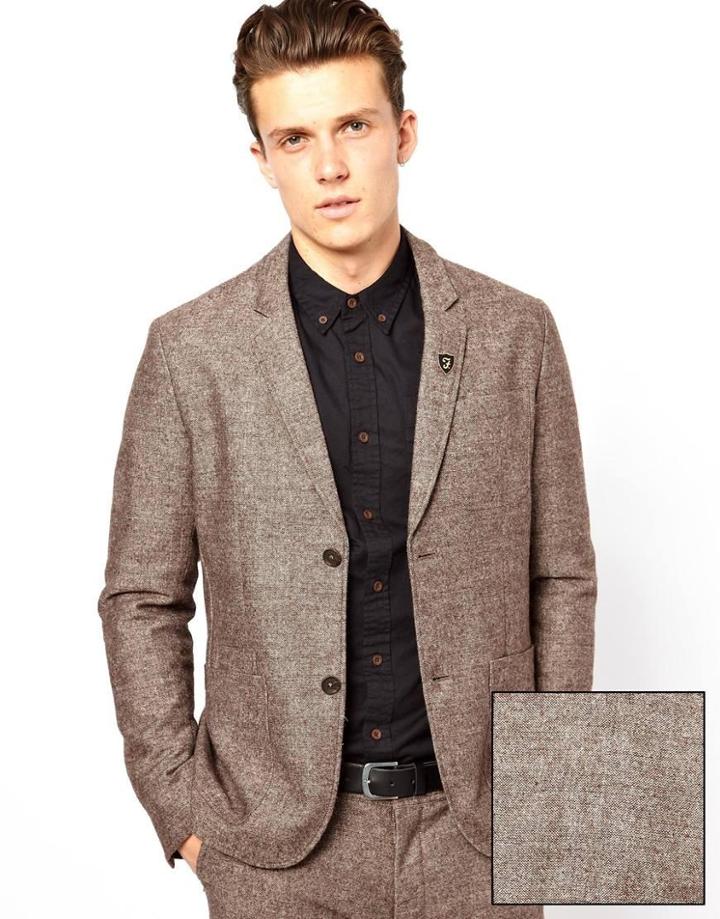 Farah Vintage Blazer In Tweed - Exclusive