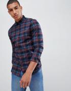 Farah Radley Slim Fit Check Shirt In Red - Red