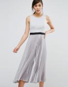 Coast Jenna Pleated Culotte Jumpsuit - Silver
