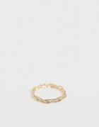 Asos Design Ring In Woven Braid Design In Gold - Gold
